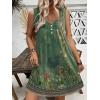 Ekouaer Nightgown for Women Tank Night Gown Sleeveless Sleep Shirt Button Night Shirt with Pockets Soft Sleep Dress(A_floral Green)
