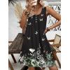 Ekouaer Nightgown for Women Tank Night Gown Sleeveless Sleep Shirt Button Night Shirt with Pockets Soft Sleep Dress(Butterfly Black)