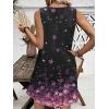 Ekouaer Nightgown for Women Tank Night Gown Sleeveless Sleep Shirt Button Night Shirt with Pockets Soft Sleep Dress(Cherry Blossoms Black)