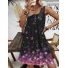 Ekouaer Nightgown for Women Tank Night Gown Sleeveless Sleep Shirt Button Night Shirt with Pockets Soft Sleep Dress(Cherry Blossoms Black)