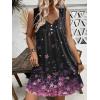 Ekouaer Nightgown for Women Tank Night Gown Sleeveless Sleep Shirt Button Night Shirt with Pockets Soft Sleep Dress(Cherry Blossoms Black)