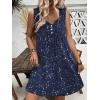 Ekouaer Nightgown for Women Tank Night Gown Sleeveless Sleep Shirt Button Night Shirt with Pockets Soft Sleep Dress(Constellation)