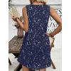 Ekouaer Nightgown for Women Tank Night Gown Sleeveless Sleep Shirt Button Night Shirt with Pockets Soft Sleep Dress(Constellation)