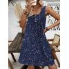 Ekouaer Nightgown for Women Tank Night Gown Sleeveless Sleep Shirt Button Night Shirt with Pockets Soft Sleep Dress(Constellation)