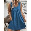 Ekouaer Nightgown for Women Tank Night Gown Sleeveless Sleep Shirt Button Night Shirt with Pockets Soft Sleep Dress(Dog Footprints Blue)