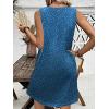 Ekouaer Nightgown for Women Tank Night Gown Sleeveless Sleep Shirt Button Night Shirt with Pockets Soft Sleep Dress(Dog Footprints Blue)