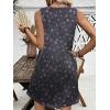 Ekouaer Nightgown for Women Tank Night Gown Sleeveless Sleep Shirt Button Night Shirt with Pockets Soft Sleep Dress(Floral Dark Grey)