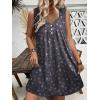 Ekouaer Nightgown for Women Tank Night Gown Sleeveless Sleep Shirt Button Night Shirt with Pockets Soft Sleep Dress(Floral Dark Grey)