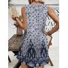 Ekouaer Nightgown for Women Tank Night Gown Sleeveless Sleep Shirt Button Night Shirt with Pockets Soft Sleep Dress(Floral Navy Blue)