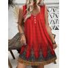 Ekouaer Nightgown for Women Tank Night Gown Sleeveless Sleep Shirt Button Night Shirt with Pockets Soft Sleep Dress(Floral Red)