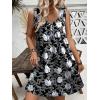Ekouaer Nightgown for Women Tank Night Gown Sleeveless Sleep Shirt Button Night Shirt with Pockets Soft Sleep Dress(Flower Black)