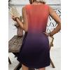 Ekouaer Nightgown for Women Tank Night Gown Sleeveless Sleep Shirt Button Night Shirt with Pockets Soft Sleep Dress(Gradient Red)