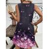 Ekouaer Nightgown for Women Tank Night Gown Sleeveless Sleep Shirt Button Night Shirt with Pockets Soft Sleep Dress(New Cherry Blossoms Black)