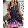 Ekouaer Nightgown for Women Tank Night Gown Sleeveless Sleep Shirt Button Night Shirt with Pockets Soft Sleep Dress(New Cherry Blossoms Black)