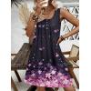 Ekouaer Nightgown for Women Tank Night Gown Sleeveless Sleep Shirt Button Night Shirt with Pockets Soft Sleep Dress(New Cherry Blossoms Black)