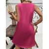 Ekouaer Nightgown for Women Tank Night Gown Sleeveless Sleep Shirt Button Night Shirt with Pockets Soft Sleep Dress(Rose Red)