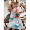 Ekouaer Nightgown for Women Tank Night Gown Sleeveless Sleep Shirt Button Night Shirt with Pockets Soft Sleep Dress(Tie Dye Green)