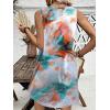 Ekouaer Nightgown for Women Tank Night Gown Sleeveless Sleep Shirt Button Night Shirt with Pockets Soft Sleep Dress(Tie Dye Green)