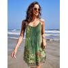 Ekouaer Nightgowns for Women Spaghetti Strap Sleepwear Sleeveless Sleep Dress with Pockets(Floral Green)
