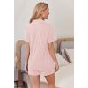 Ekouaer Pajamas for Women Set 2 Piece Soft Button Up Pjs Short Sleeve Summer Lounge Sets Comfy Sleepwear(Pink)