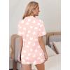 Ekouaer Pajamas for Women Set 2 Piece Soft Button Up Pjs Short Sleeve Summer Lounge Sets Comfy Sleepwear(White Heart)