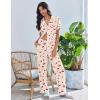 Ekouaer Pajamas for Women Set Button Up Soft Pjs Short Sleeve 2 Piece Lounge Sets Comfy Sleepwear(Cherry Teddy Bear)