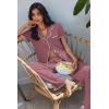 Ekouaer Pajamas for Women Set Button Up Soft Pjs Short Sleeve 2 Piece Lounge Sets Comfy Sleepwear(Dusty Mauve)