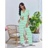Ekouaer Pajamas for Women Set Button Up Soft Pjs Short Sleeve 2 Piece Lounge Sets Comfy Sleepwear(Green Butterfly)