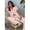 Ekouaer Pajamas for Women Set Button Up Soft Pjs Short Sleeve 2 Piece Lounge Sets Comfy Sleepwear(Pink)