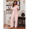 Ekouaer Pajamas for Women Set Button Up Soft Pjs Short Sleeve 2 Piece Lounge Sets Comfy Sleepwear(Pink)