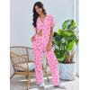 Ekouaer Pajamas for Women Set Button Up Soft Pjs Short Sleeve 2 Piece Lounge Sets Comfy Sleepwear(Pink Bow Tie)