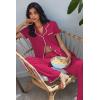 Ekouaer Pajamas for Women Set Button Up Soft Pjs Short Sleeve 2 Piece Lounge Sets Comfy Sleepwear(Rose Red)