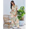 Ekouaer Pajamas for Women Set Button Up Soft Pjs Short Sleeve 2 Piece Lounge Sets Comfy Sleepwear(Tropical Print)