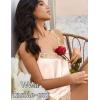 Ekouaer Satin Pajama Set for Women 2 Piece Silky Pjs Lace Cami Top and Shorts V Neck Lingerie Soft Nightwear(Champagne)