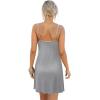 Ekouaer Women’s Nightgown Sleeveless Lace Chemise Sleepwear Ribbed Knit Night Dress(Light Grey)