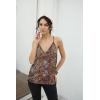 Ekouaer Women’s Silk Satin Camisole Tank Tops V Neck Sleeveless Spaghetti Straps Blouse Casual Racerback Shirt(Ethnic Style)