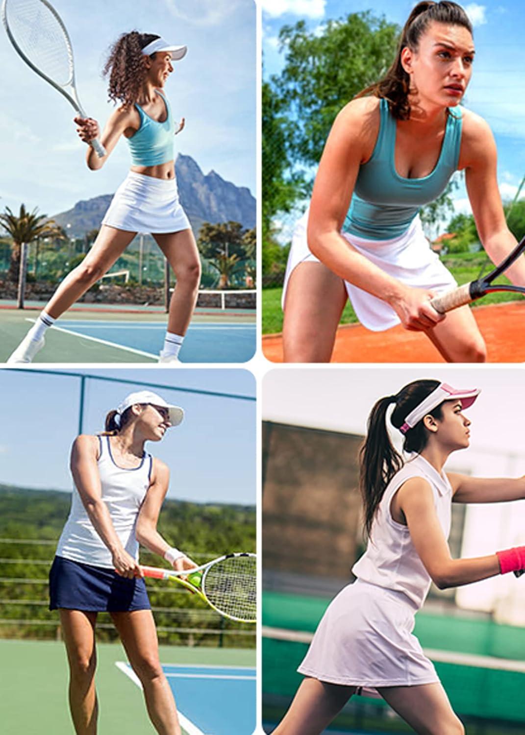 imageEkouaer Womens Active Performance Skort Lightweight Skirt for Running Tennis Golf Workout SportsAwhite