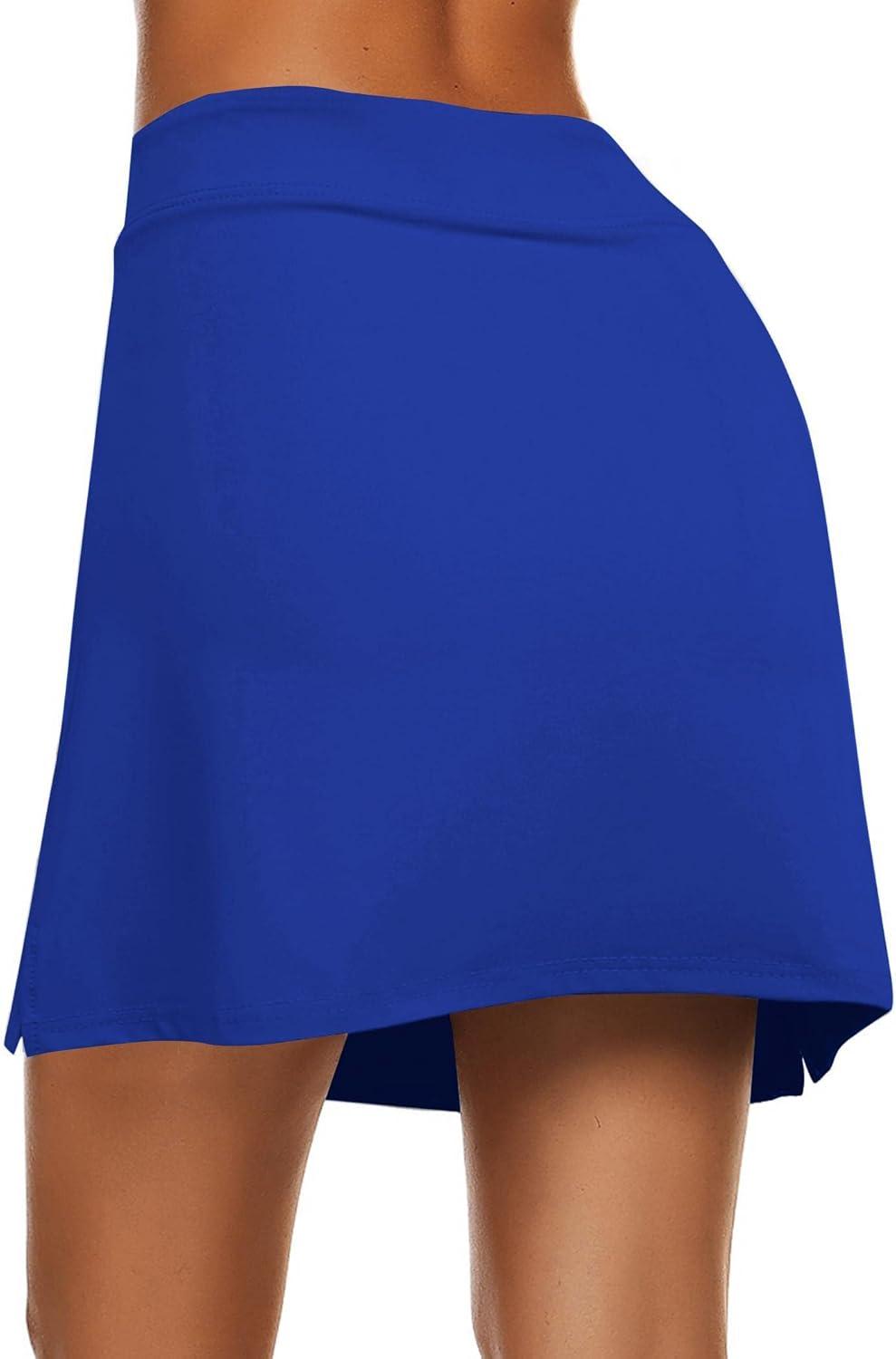 imageEkouaer Womens Active Performance Skort Lightweight Skirt for Running Tennis Golf Workout SportsBlue