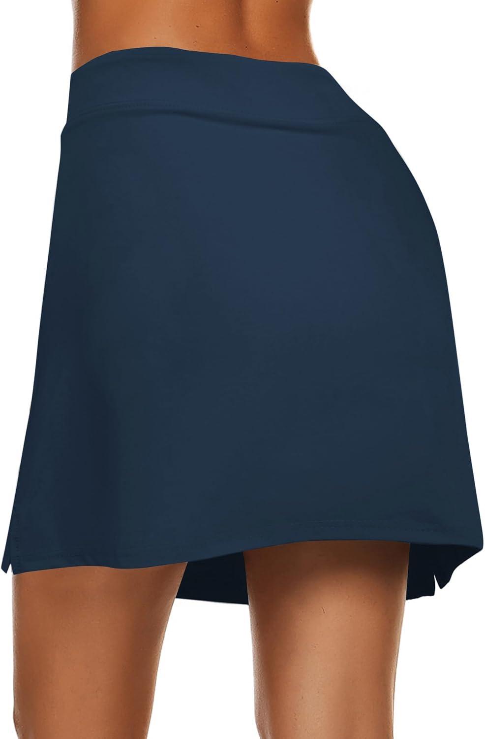 imageEkouaer Womens Active Performance Skort Lightweight Skirt for Running Tennis Golf Workout SportsBlue Grey