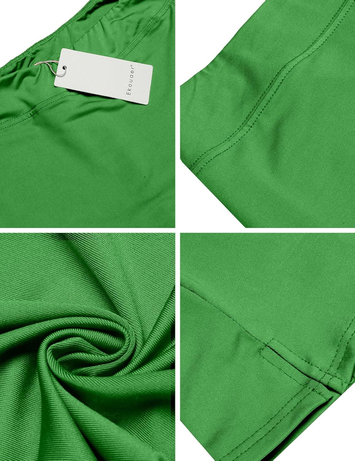 imageEkouaer Womens Active Performance Skort Lightweight Skirt for Running Tennis Golf Workout SportsDark Green