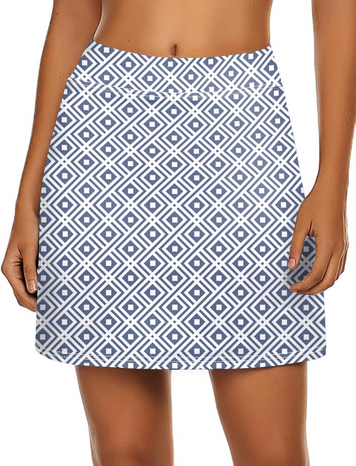 imageEkouaer Womens Active Performance Skort Lightweight Skirt for Running Tennis Golf Workout SportsGrey Pattern