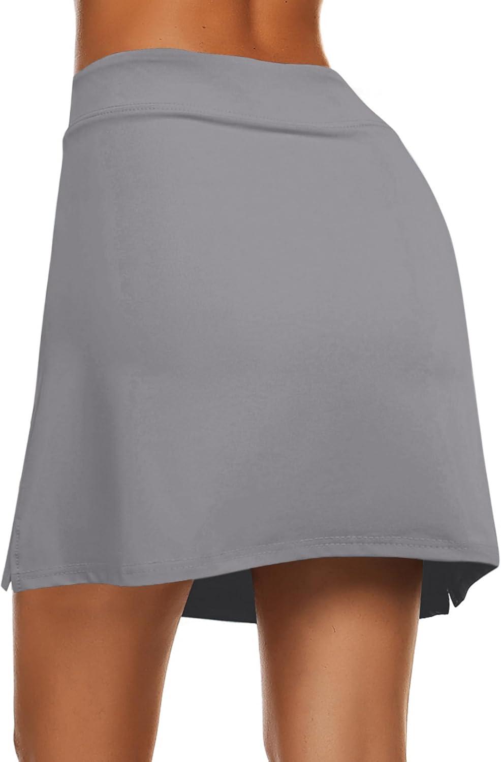 imageEkouaer Womens Active Performance Skort Lightweight Skirt for Running Tennis Golf Workout SportsLight Grey