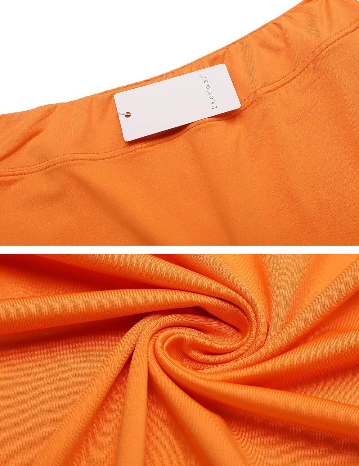 imageEkouaer Womens Active Performance Skort Lightweight Skirt for Running Tennis Golf Workout SportsOrange