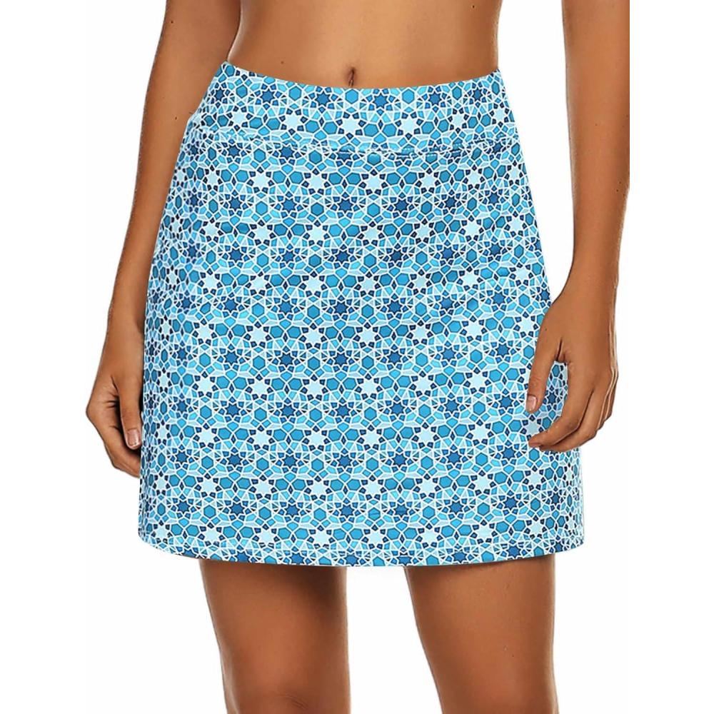 imageEkouaer Womens Active Performance Skort Lightweight Skirt for Running Tennis Golf Workout SportsBlue Ocean
