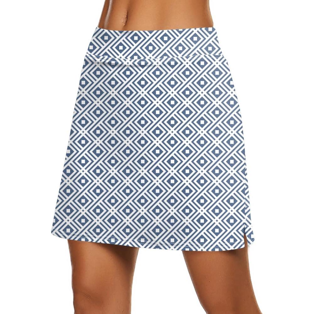 imageEkouaer Womens Active Performance Skort Lightweight Skirt for Running Tennis Golf Workout SportsGrey Pattern