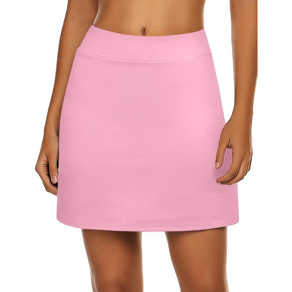 imageEkouaer Womens Active Performance Skort Lightweight Skirt for Running Tennis Golf Workout SportsPink