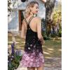 Ekouaer 2 Pack Nightgowns for Women Racerback Sleeveless Night Shirt Sexy Sleep Dress Spaghetti Strap Sleepwear S-XXXL(2 Pack-black/Cherry Blossoms)