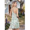 Ekouaer 2 Pack Nightgowns for Women Racerback Sleeveless Night Shirt Sexy Sleep Dress Spaghetti Strap Sleepwear S-XXXL(2 Pack-black/Light Green Floral)