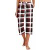 Ekouaer 2 Pack Women’s Capri Pajama Pants Printed Drawstring Comfy Pj Bottoms With Pockets(Maroon/Grey Black)