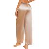 Ekouaer 2 Pack Womens Satin Pajama Pants Silk Sleep Lounge Pants Loose Pj Bottom with Pockets(Champagne and Cherry Teddy)